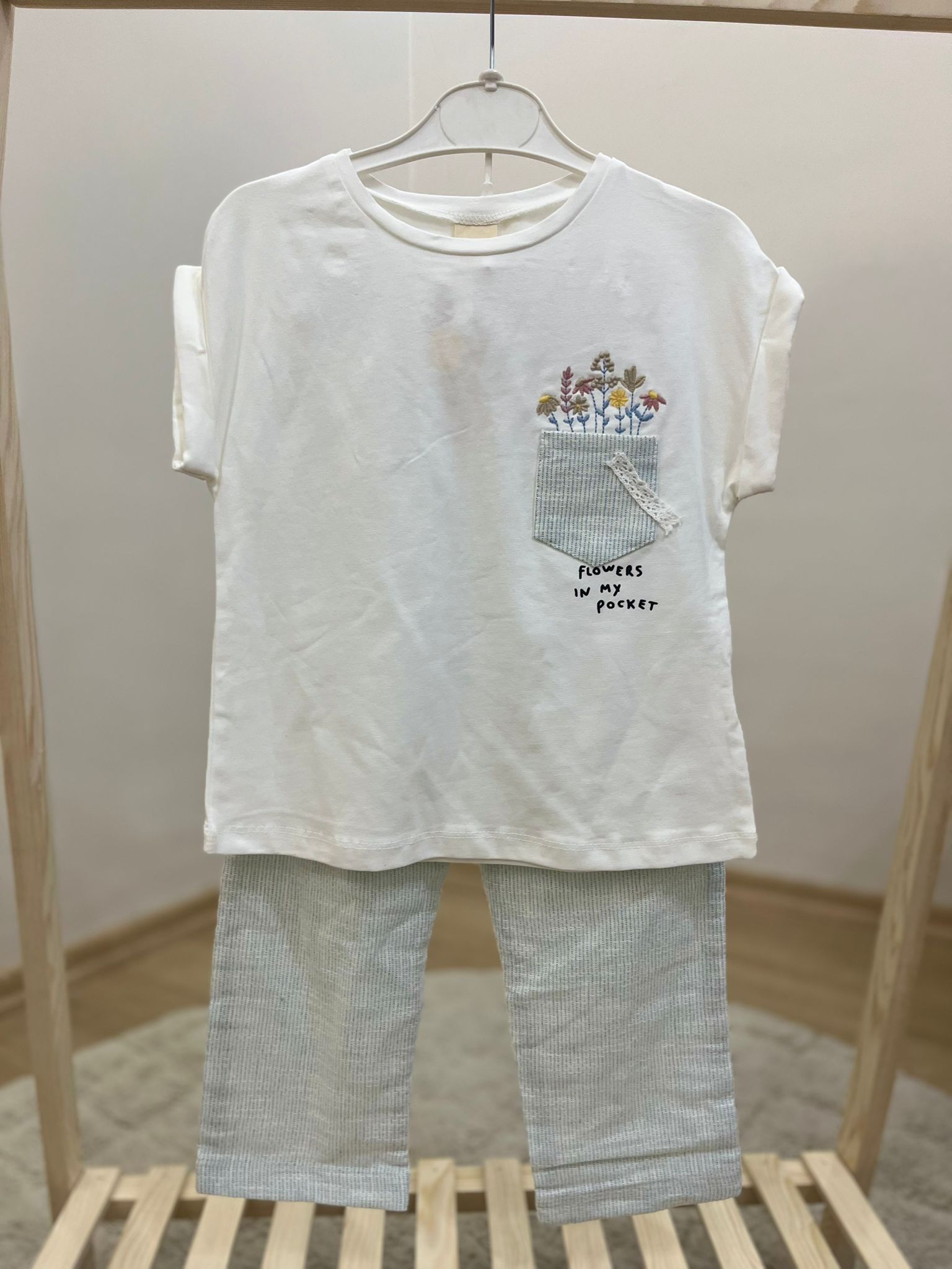 3-6 YAŞ YEŞİL PANTOLON - CEPLİ TİŞÖRT